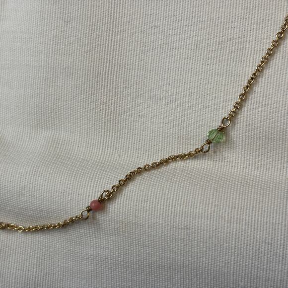 Les Nereides Enchanted Encounter Bunny on Pink Flower Pendant Necklace NWT - Picture 12 of 14